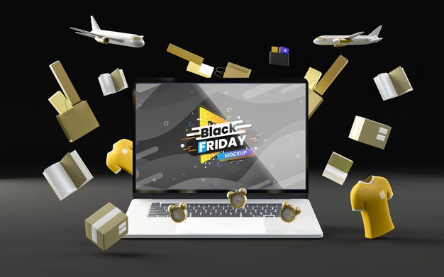 Black Friday Tech Sale Black Background Psd