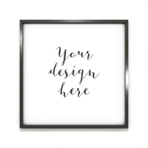 Black Gallery Frame Mockup Psd