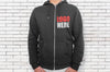 Black Hoodie Right Side With Zipper Mockup Psd