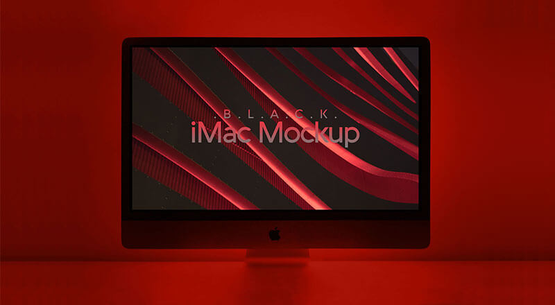 Black Imac Pro Mockup Psd