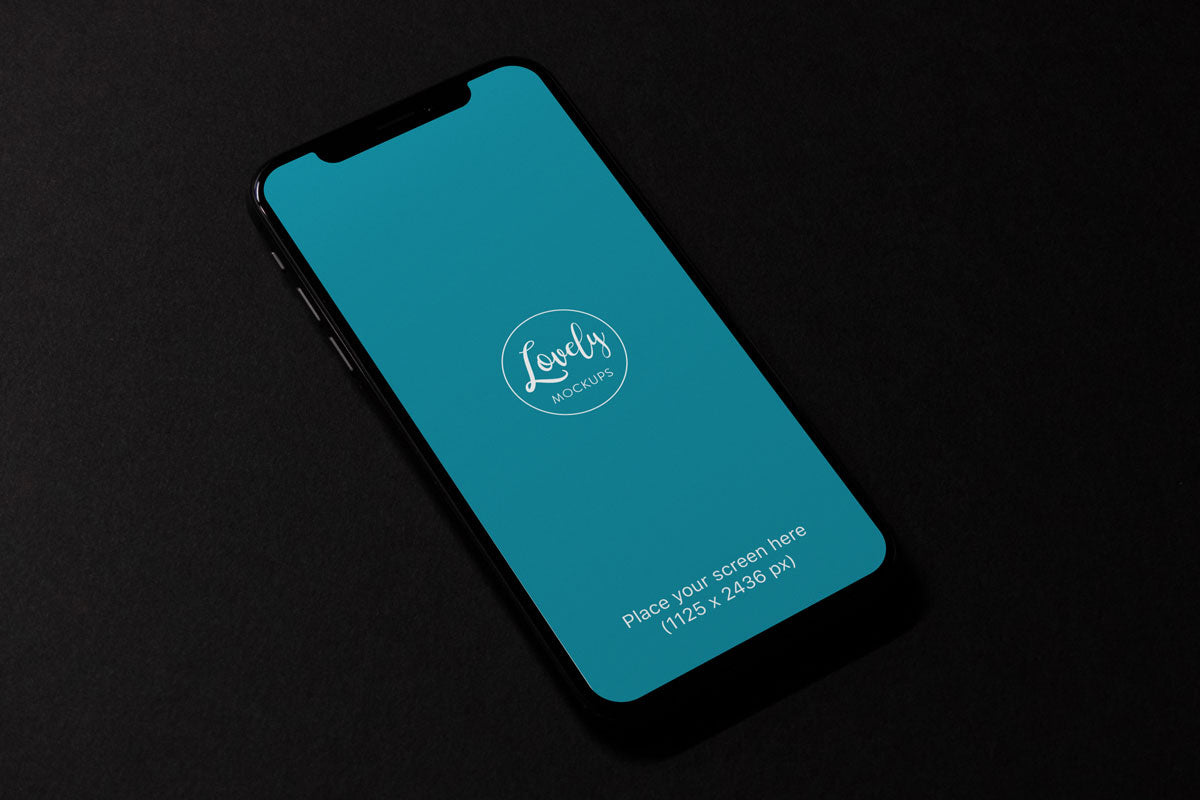 Black Clean iPhone X Mockup