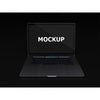 Black Laptop Mockup Frontal View Psd