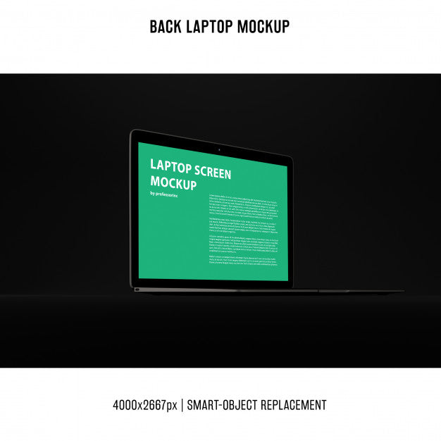 Black Laptop Mockup Psd