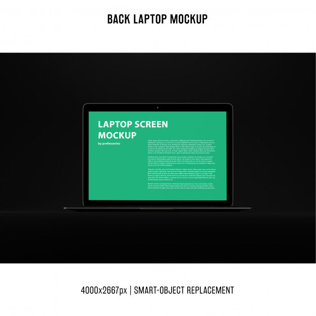 Black Laptop Mockup Psd