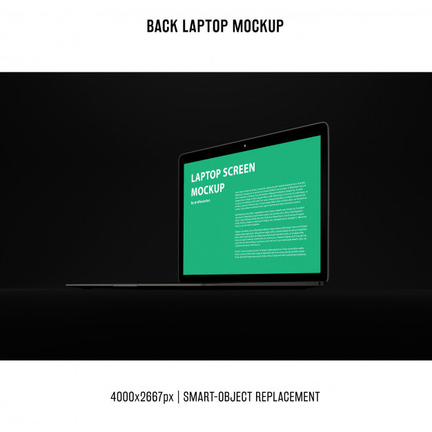 Black Laptop Mockup Psd