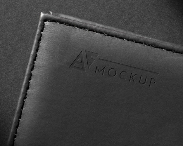 Black Leather Surface Mock-Up Psd