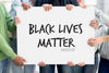 Black Lives Matter Concept Mock-Up Psd