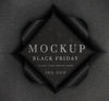 Black Mock-Up And Torn Paper Black Friday Psd