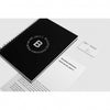Black Note Book With Business Card Mock Up Psd