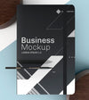 Black Notebook And Pencil Mock-Up Psd