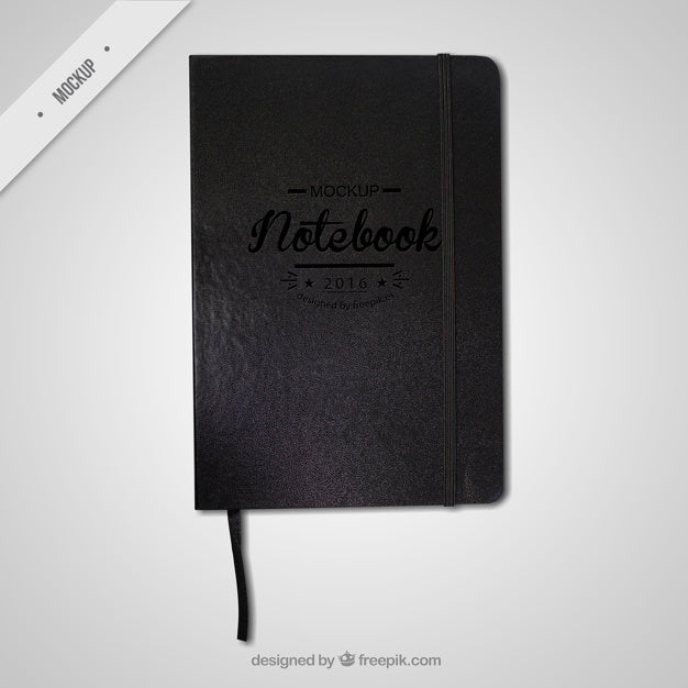 Black Notebook Mockup Psd