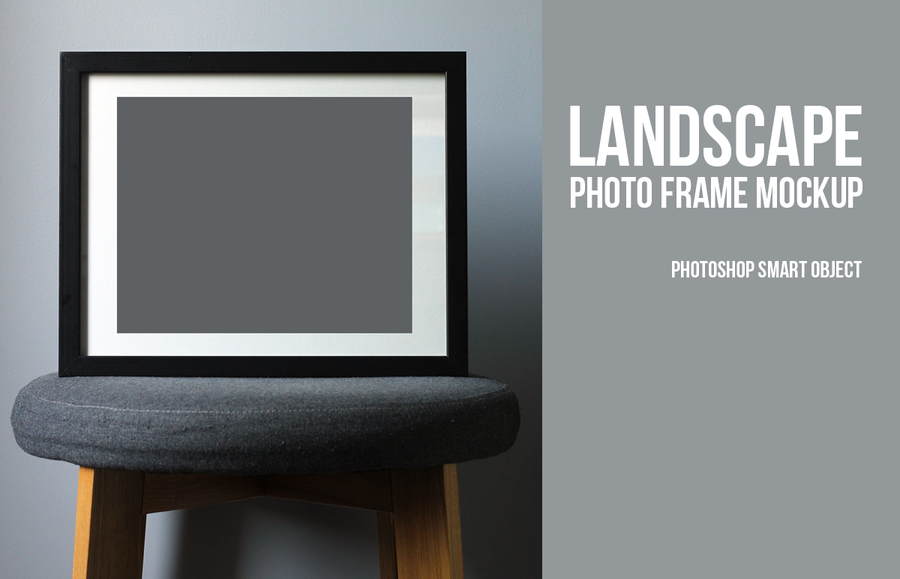 Black Picture Frame Mockup / Minimalist Styled Stock Photo / #25