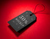 Black Price Tag With Thread Black Friday Sales Mock-Up Psd