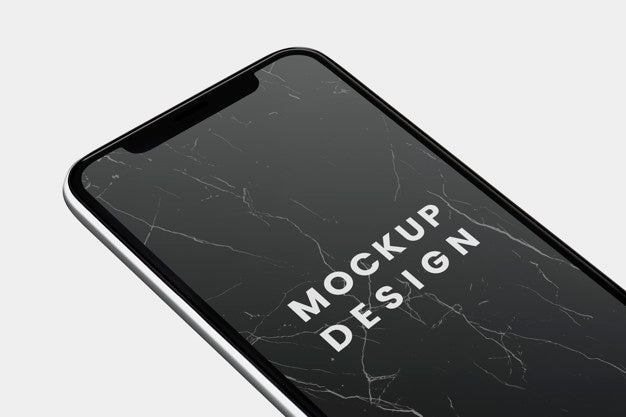 Black Screen Smartphone Mockup Design Psd