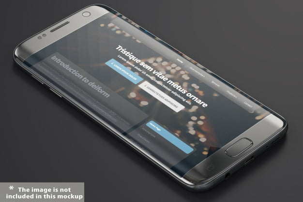 Black Smartphone Mock Up Psd