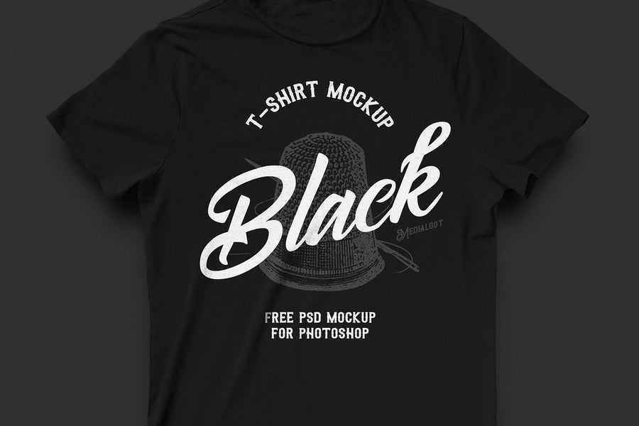 Black T-Shirt Mockup