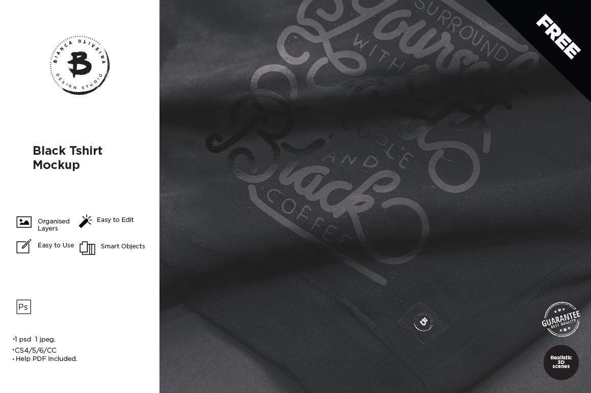 Black T-Shirt Mockup