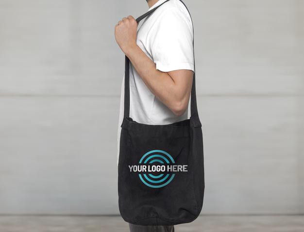 Black Tote Bag Mockup Psd