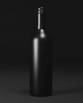 Black Wine Bottle Logo Mockup