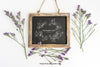 Blackboard Mockup Design With Flowers Psd