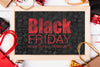 Blackboard With Informational Text For Black Friday Psd