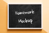 Blackboard With Message On Mock-Up Psd