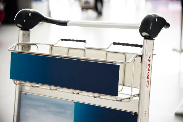 Blank Billboard On Trolley Cart Psd