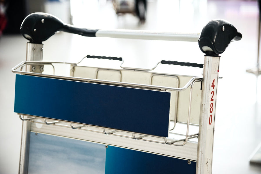 Blank Billboard On Trolley Cart