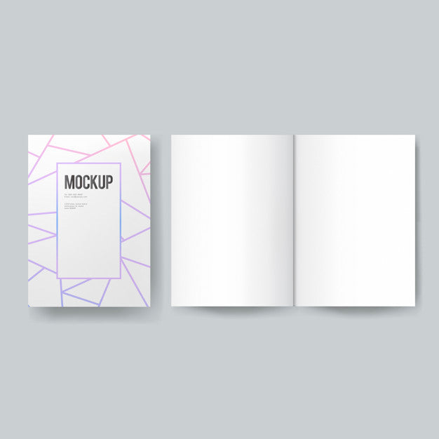 Blank Book Or Magazine Template Mockup Psd