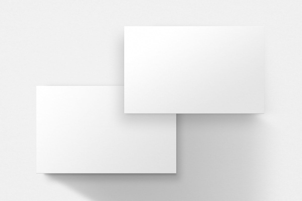 Blank Business Cards In Plain White