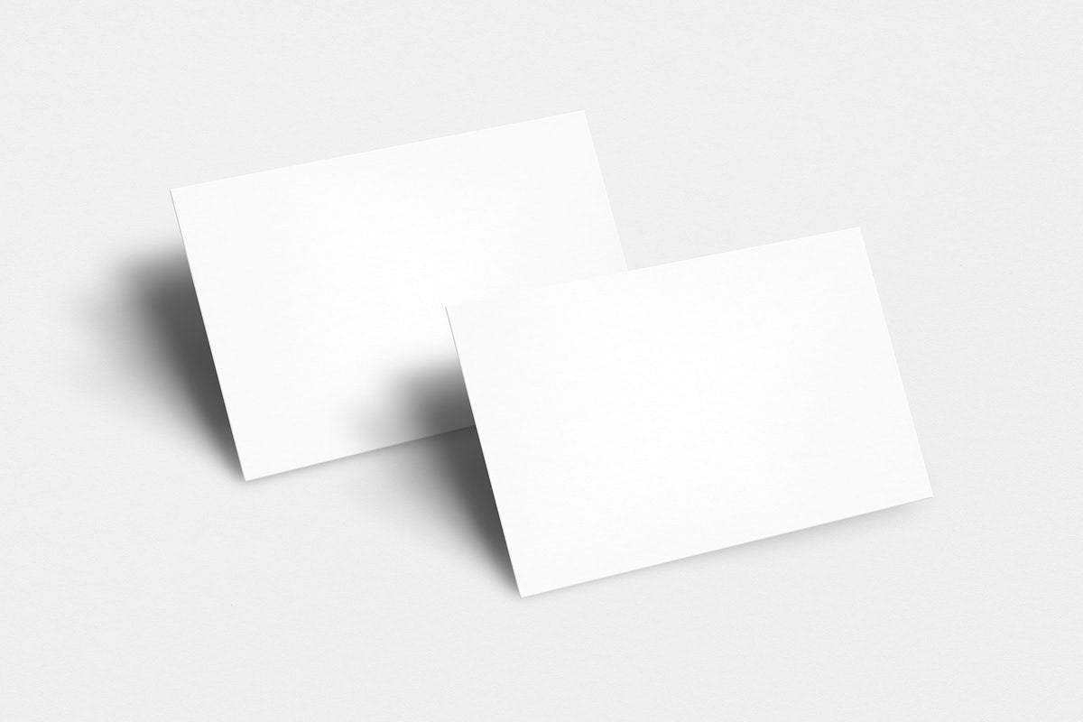 Blank Business Card Mockup Psd In White Tone With Front And Rear View