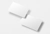 Blank Business Card Mockup Psd In White Tone With Front And Rear View