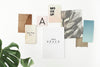 Blank Cards Mockup On The Wall Psd