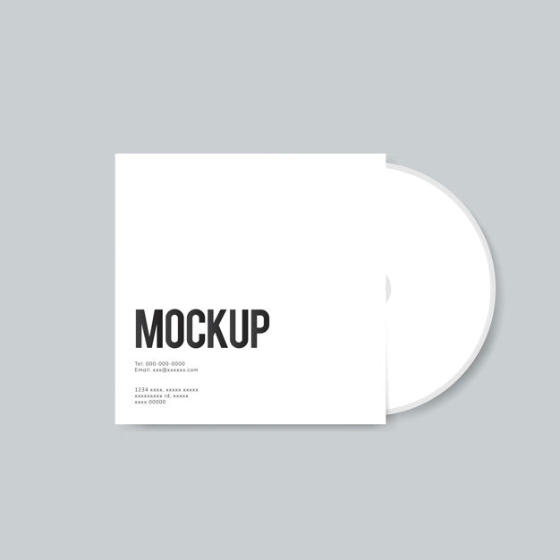 Blank Cd Cover Design Mockup Psd