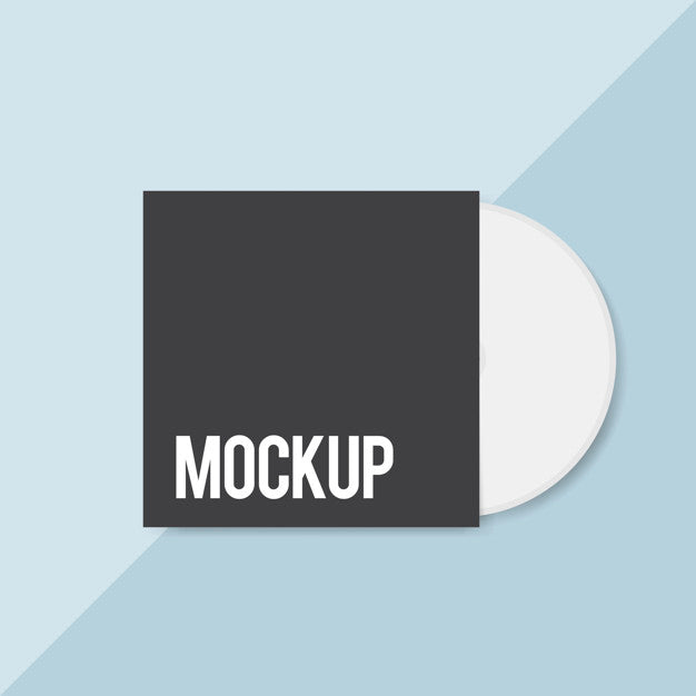 Blank Cd Cover Design Mockup Psd