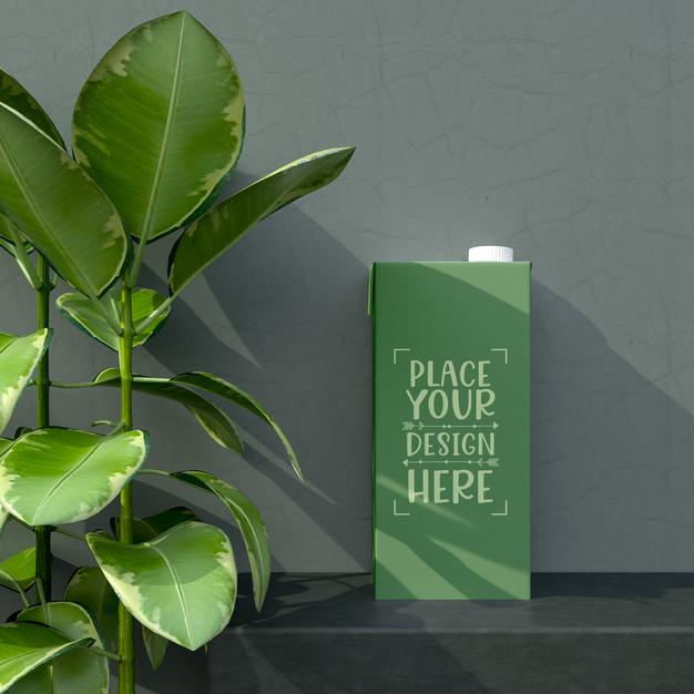 Blank Milk Or Juice Carton Boxes Mockup For Branding And Identity. Ready For Your Design Psd