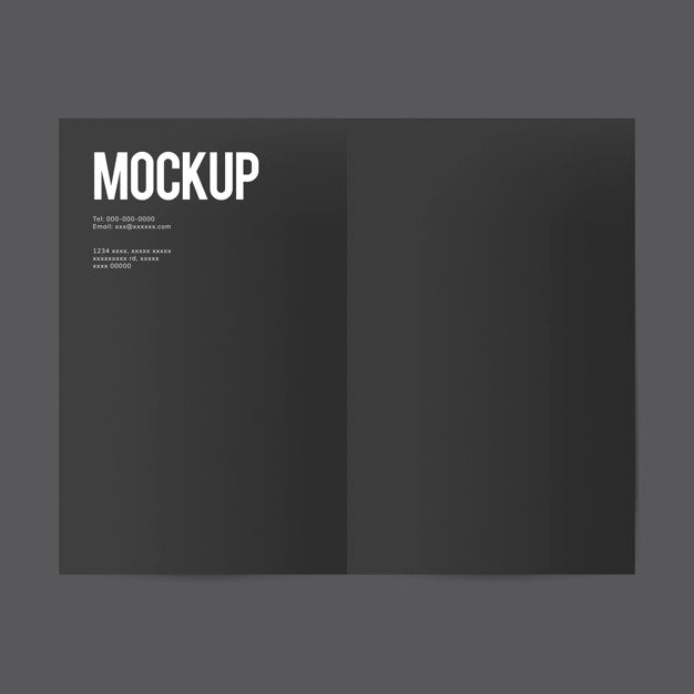 Blank Paper Brochure Template Mockup Psd