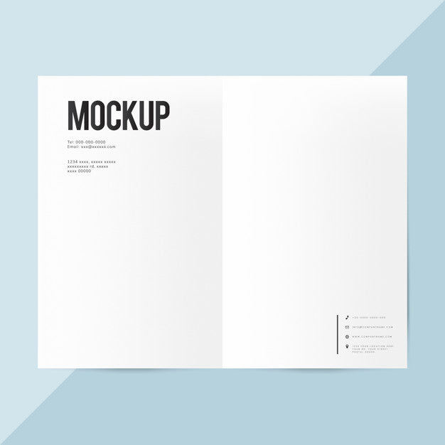 Blank Paper Brochure Template Mockup Psd
