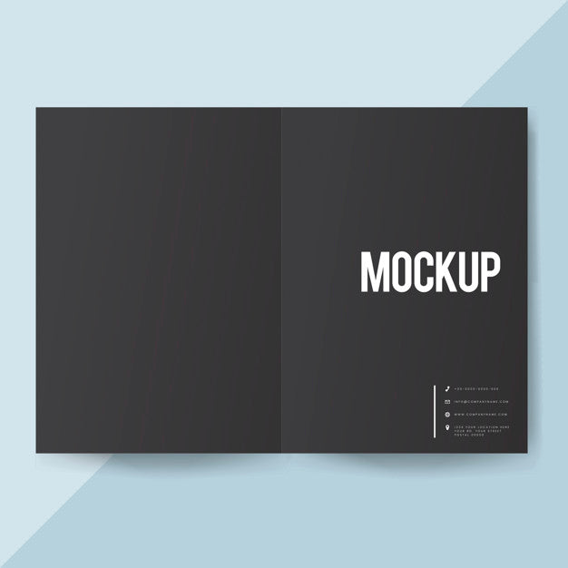Blank Paper Brochure Template Mockup Psd