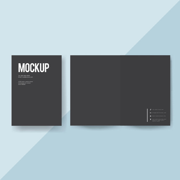 Blank Paper Brochure Template Mockup Psd