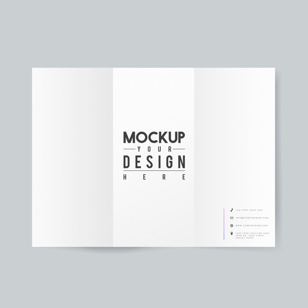 Blank Paper Brochure Template Mockup Psd