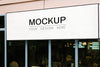 Blank Rectangle Shop Sign Mockup Psd