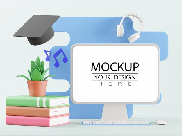Blank Screen Computer Mockup Psd