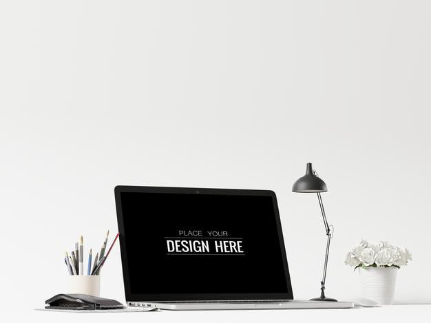 Blank Screen Laptop Computer Mockup Psd
