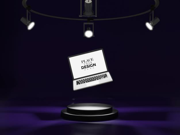 Blank Screen Laptop Computer Mockup Psd