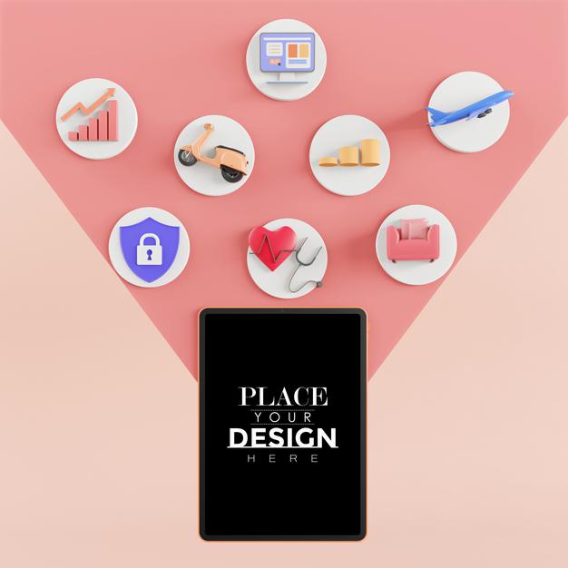 Blank Screen Tablet Mockup Psd