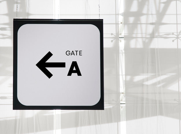 Blank Signboard Mockup On A Glass Wall Psd