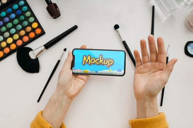 Blogger Streaming At Home With Device Mockup Psd