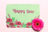 Blooming Flower Happy Time Concept Psd