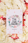 Blossom Flowers With Message Card On Top Psd